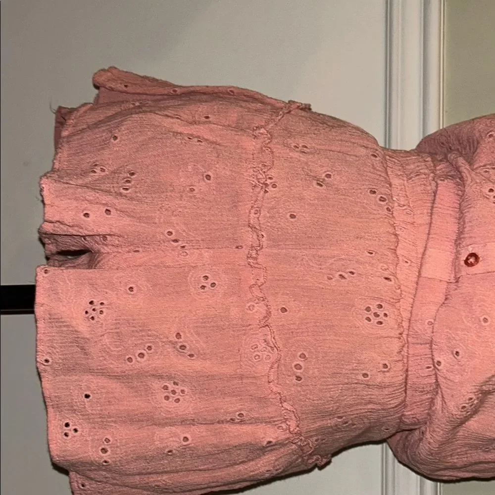 Pink Ruffled Buttoned Tank Top Matching Set - Picture 5 of 9